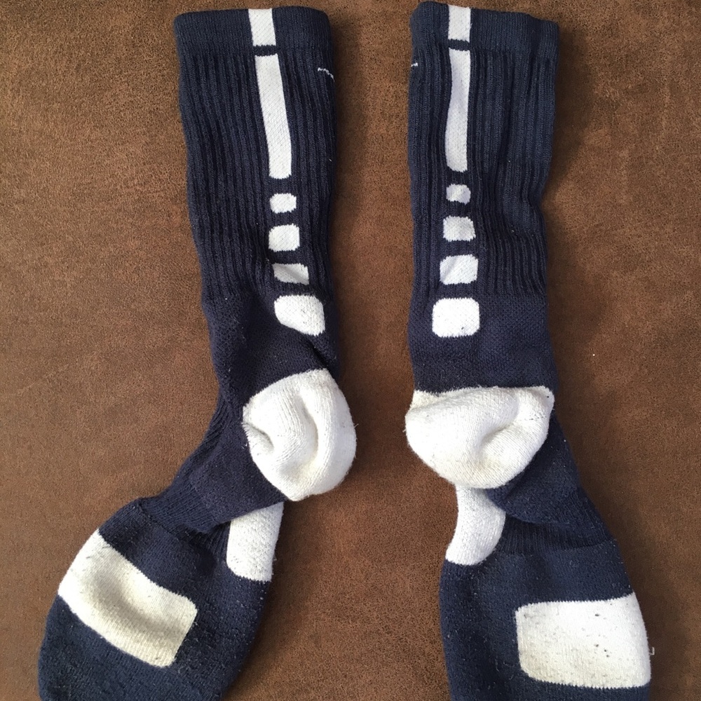 Nike Elite Basketball Crew Socks (Navy Blue)